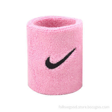 Sports Cotton Wristband with Embroidered Logo
